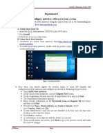 Experiment 1 1. A Install and Configure Antivirus Software in Your System
