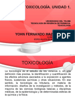 Presentación Toxicología Unidad 1