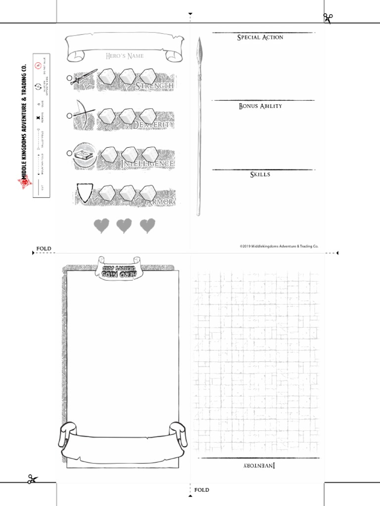 Index Card Character Sheet | PDF