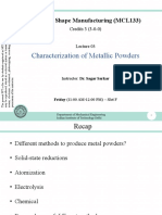 Characterization of Metallic Powders: Near Net Shape Manufacturing (MCL133)