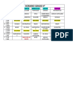 Horario Grado 4 - 2022