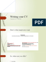 Writing Your CV: Components of A CV That Works