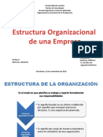 Estructura Organizacional de Una Empresa Espinoza Williams