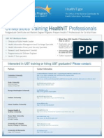 Universities Training Health IT Professionals: University-Based Training Program