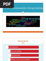 CS114 - Fundamentals of Programming