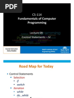 CS-114 Fundamentals of Computer Programming: Control Statements - IV