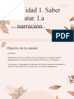 Unidad 1. Saber Relatar. La Narración: Maestra: Brenda Alejandra Romero Lira