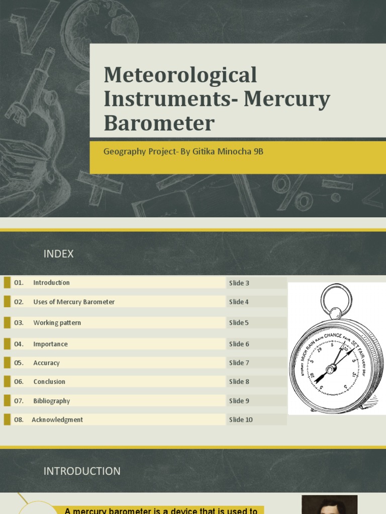 Geography Project Barometer PDF Altitude Atmospheric Pressure