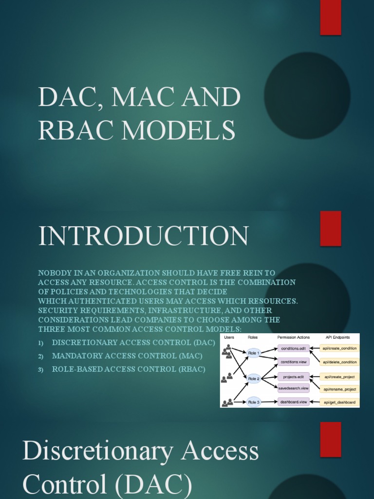 Dac, Mac and Rbac Models | PDF | Computer Access Control | Systems ...