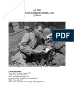 Fall 2019 World War II Readings Seminar, 5240 Syllabus: Course Information