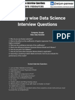 Company Wise Data Science Interview Questions