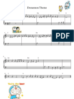 Doraemon Theme-easiest Sticker- Full Score