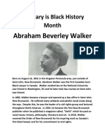 Black History Month - Abraham Walker