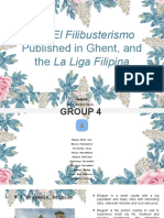 The El Filibusterismo Published in Ghent, and The La Liga Filipina