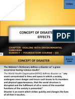 Environmental Concerns - Concepts of Disasters and Its Effects