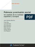 Subirats J. (2004) Pobreza y Excluion Social Un Analisis de La Realidad Española y Europea