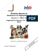 Activity Sheets: Edukasyon Sa Pagpapakatao 5