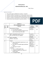 Marking Scheme Computer Science (Code: 083)