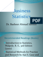 Business Statistics: Dr. Basheer Ahmad Samim