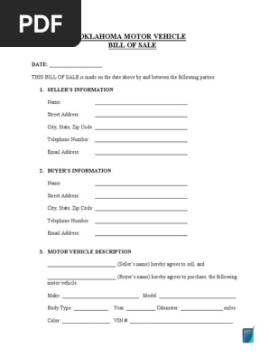 Oklahoma-motor-vehicle-bill-of-sale-template