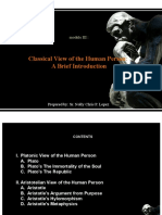 Classical View of The Human Person