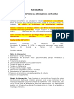 Actividad Foro Estimulación Temprana e Intervención Con Familias