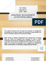 Strategic Management Accounting (5sma) : BU 52013 Semester II 2021 - 2022