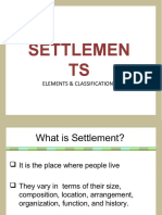 ELements & Classification of Settlements