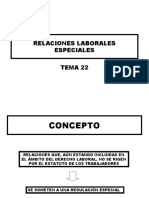 Relaciones Laborales Especiales (Tema 22)