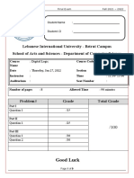 CSCI345 Final Exam - Fall 2021 Digital Logic