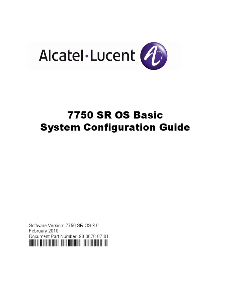 7750 SR Os Basic | PDF | Command Line Interface | Networking