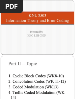 KNL 3503 Information Theory and Error Coding: Prepared by Kho Lee Chin