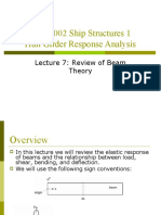 Eng. 6002 Ship Structures 1 Hull Girder Response Analysis: Lecture 7: Review of Beam Theory