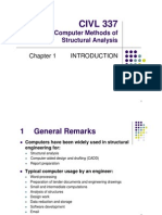 CIVL 337 Computer Methods of Structural Analysis