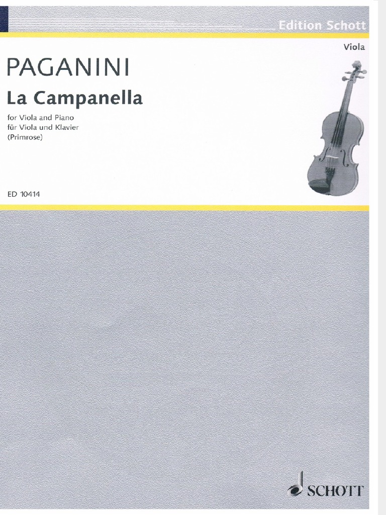 La Campanella For Viola And Piano Pdf Musical Forms Musical