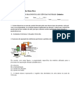 Avaliação Diagnostica 1 Ano Quimica