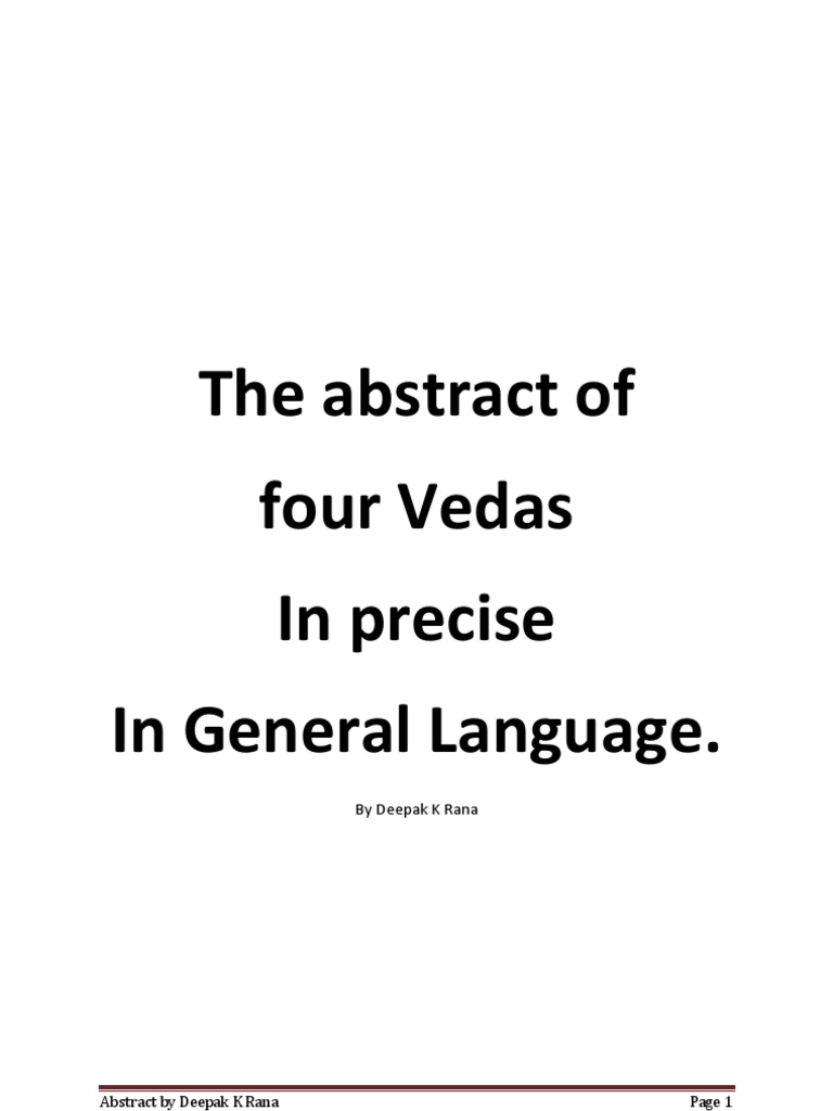 Overview of the Four Vedas | PDF | Vedas | Indian Religions