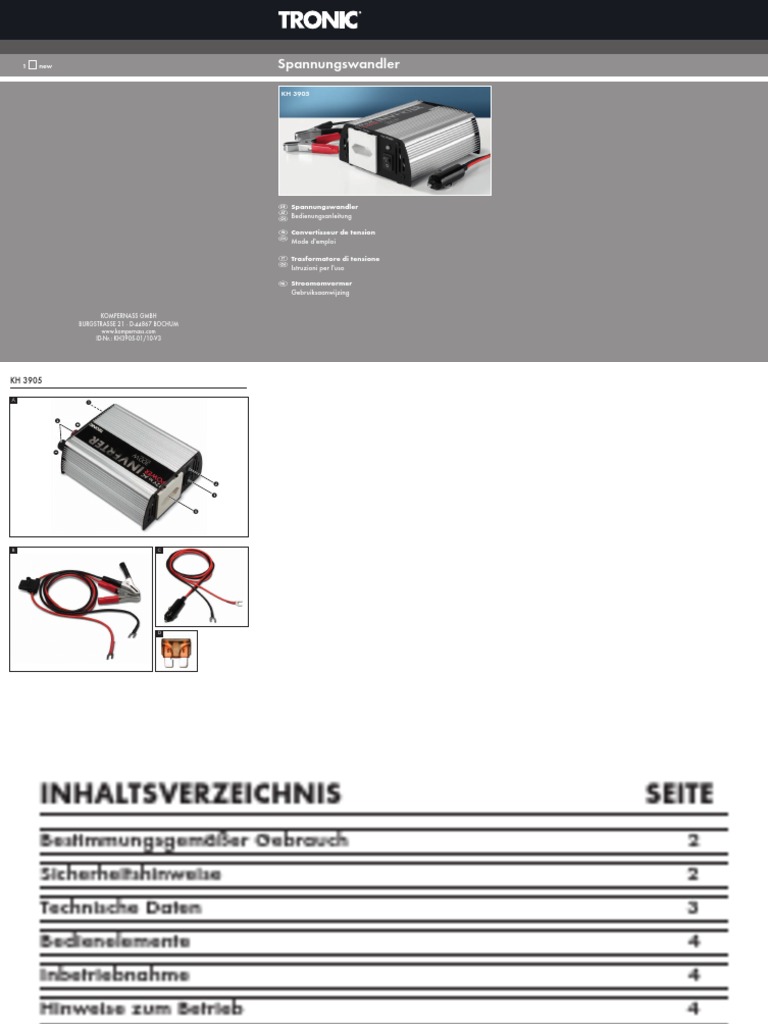 Power Inverter Lidl PDF