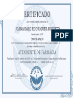 Certificado - Atendente de Farmácia