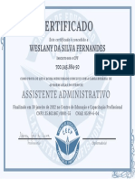 Certificado - Assistente Administrativo.