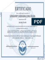 Certificado - Assistente Administrativo.