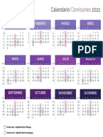 Calendario Comisiones 2022 Commissions Calendar