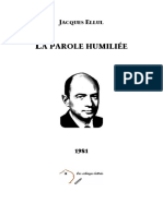 ELLUL Jacques - 1981 - La Parole Humiliée