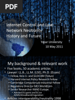 Internet Control and Law: Network Neutrality History and Future