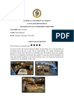2ND Semester - Homework Platform A Restaurant Review - Unit 6