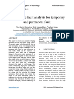 Single Phase Fault Analysis For Temporary and Permanent Fault