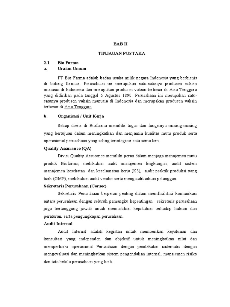 Bio Farma's Organizational Structure and Functions PDF