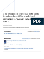 The Prediction of Mobile Data Tra C Based On The ARIMA Model and Disruptive Formula in Industry 4.0: A Case St..