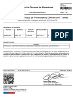 Extranjeria Ampliacion de Solicitud de Permanencia Definitiva en Tramite 22128916