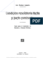 Pacto Comisorio Condición Resolutoria